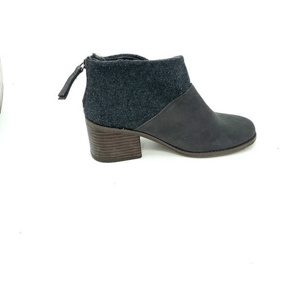 Toms womens lacy boots forged iron suede felt mix - Picture 6 of 8